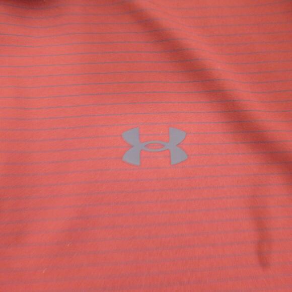 Under Armour Shirt Mens 3XLT Performance Polo Maroon Striped Golf Stretch - Picture 5 of 10